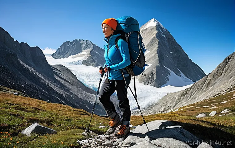 등산 배낭 추천 브랜드 - **Prompt 2 (30-50L backpack):** "A male adventurer, aged late 30s, pausing at a serene lakeside camp...