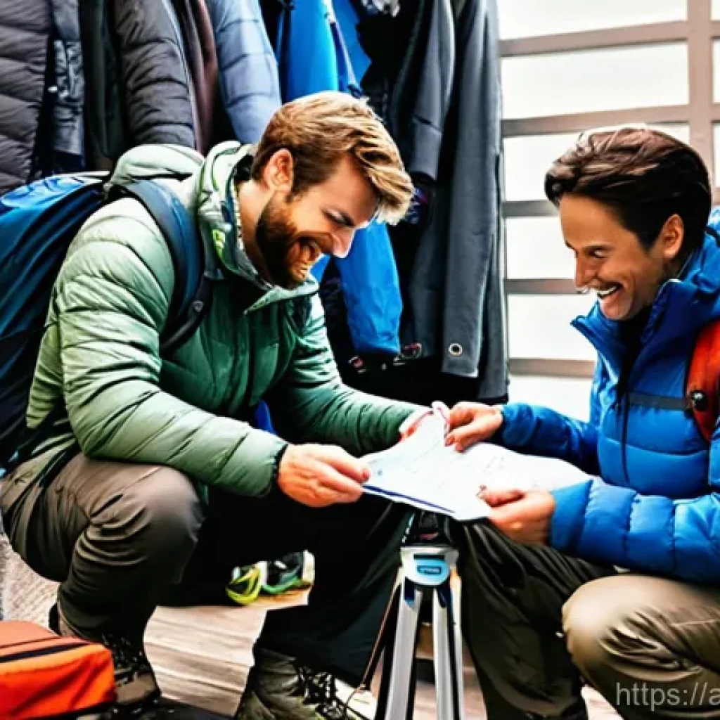 등산 초보자의 흔한 실수 - **Prompt: The Prepared Adventurers**
    Detailed image of a diverse group of four adult hikers (two...