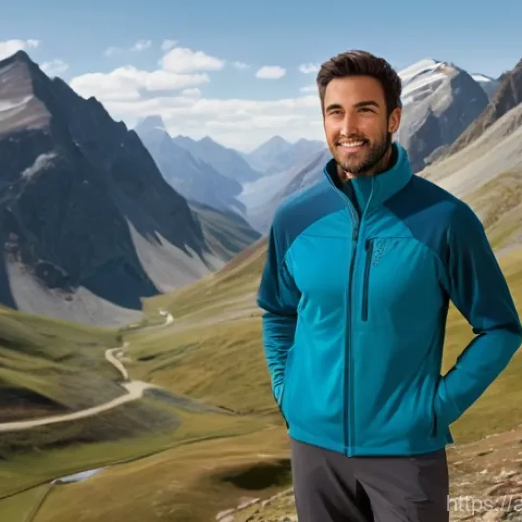 등산 복장 구성 가이드 - **Prompt:** A diverse adult hiker (male or female, e.g., an Arab individual) stands confidently on a...