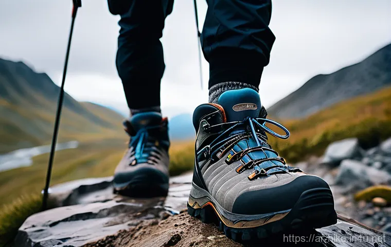 등산 복장 구성 가이드 - **Prompt:** A diverse adult hiker (male or female, e.g., an Arab individual) stands confidently on a...